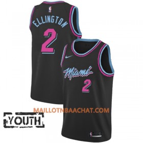 Maillot NBA Miami Heat Wayne Ellington 2 2018-19 Nike City Edition Noir Swingman - Enfant
